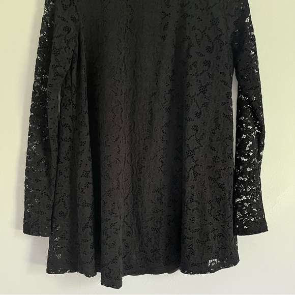 NWT Show Me Your MuMu Women’s Lace Tyler Tunic Mini Dress Black Size Small - Picture 10 of 11